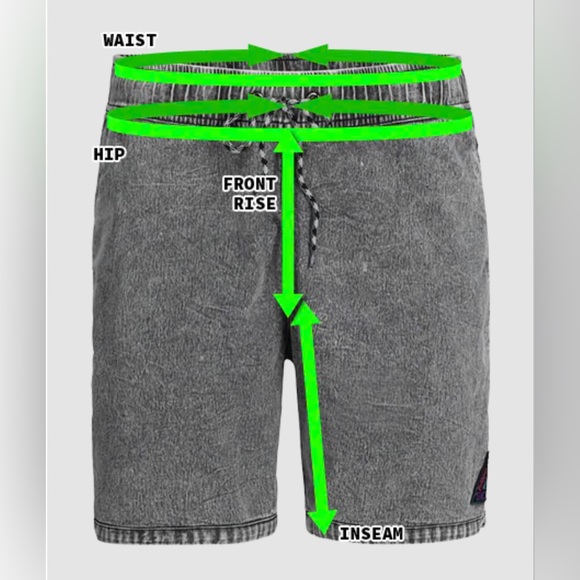 Pit Viper Large Acid Wash Denim Short - Picture 7 of 8